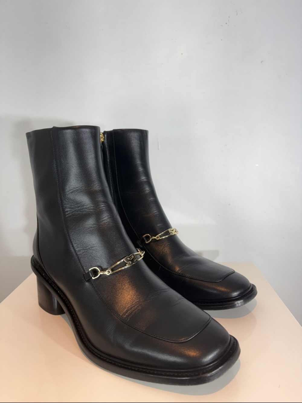 Sandro Women's Amber Square Toe Block Heel Ankle boots size 41